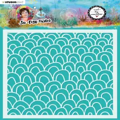 Studio Light Art By Marlene 7.87"X7.87" Stencil-Underwater, So-Fish-Ticated