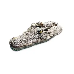 Swim Central 20.5" Crocodile Head Floating Pool, Spa or Patio Decorative Reptile Figure Brown