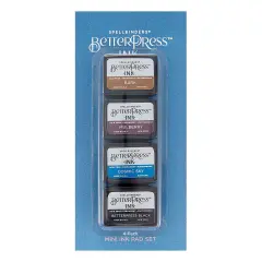 Spellbinders BetterPress Letterpress Mini Ink Pad Set 4/Pkg-Regal Tones