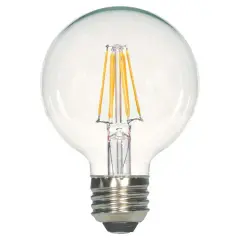 Satco 5.5w G25 LED Filament 500lm 2700k Warm White E26 Base Dimmable Bulb