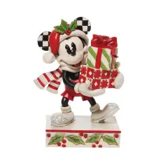 Department 56 Dept 56 Mickey with Stacked Presents Christmas Figure Black