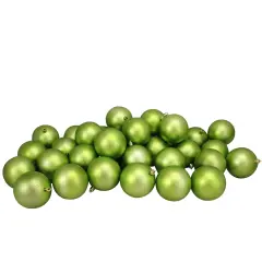 Northlight Matte Shatterproof Christmas Ball Ornaments 3.25" (80mm) - Kiwi Green - 32ct
