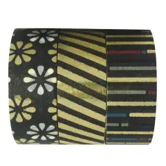Wrapables Washi Masking Tape (Set of 3) Night Bloom