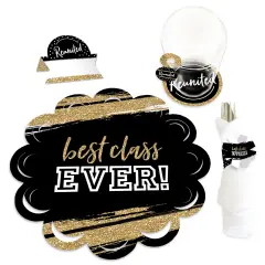 Big Dot of Happiness Reunited - School Class Reunion Party Paper Charger and Table Decorations - Chargerific Kit - Place Setting for 8