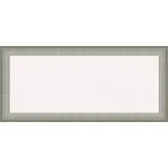 Elegant Brushed Narrow Framed Corkboard, White Cork Pewter