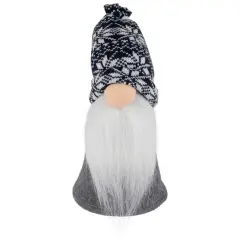 Northlight Gnome Head in Knit Hat Standing Christmas Figure - 8" Blue