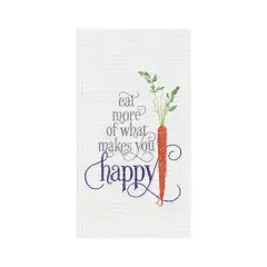 Makes You Happy Embroidered Waffle Weave Kitchen Towel