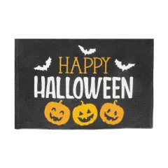 2'0" x 3'0" Jack O' Lantern & Bats "Happy Halloween" Premium Indoor Doormat Rug