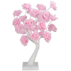 Northlight LED Lighted Rose Flower Tree Decoration - 17" - Pink and White