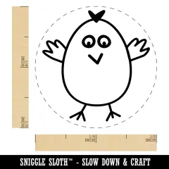 Wary Chicken Self-Inking Rubber Stamp for Stamping Crafting Planners Yellow