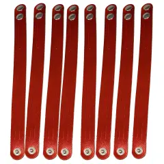 8 Pack Mystery Braid Leather Bracelet, Metallic Leather DIY Tricky Braid Bracelets Red