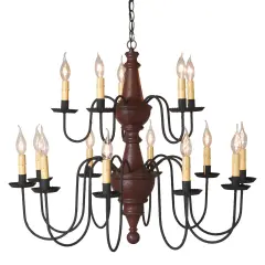 Harrison Two Tier Chandelier in Plantation Red