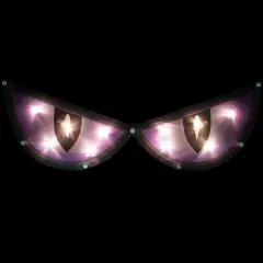 Northlight Lighted Eyes Halloween Window Decoration - 20" - Purple