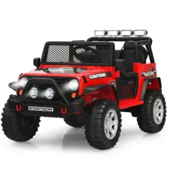 12V Kids Remote Control Electric Ride On Truck Car with Lights and Music Red
