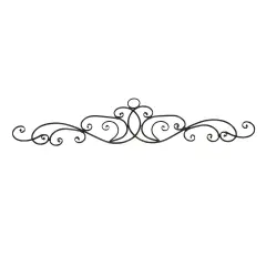 Antique Bronze Finish Scroll Wall Hanging Door Pediment