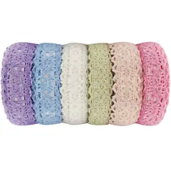 Wrapables Colorful Decorative Lace Tape Collection (set of 6) GRP6
