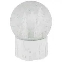 Northlight Musical Church Village Christmas Snow Globe - 5.5" - White