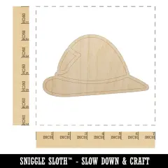Fire Helmet Fireman Firefighter Profile Unfinished Wood Shape Piece Cutout for DIY Craft Projects
