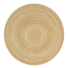 Wrapables 15" Woven Round Placemats (Set of 6) Brown Color