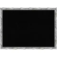 Scratched Wave Chrome Framed Corkboard, Black Cork