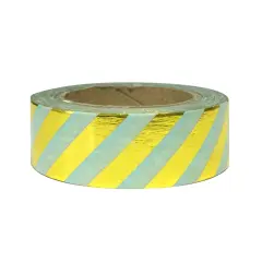 Wrapables&reg; Colorful Washi Masking Tape Stripes on Mint