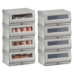 mDesign Large Fabric Closet Shoe Storage Box