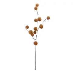 Napco 31" Golden Orange Pom Pom Artificial Christmas Spray