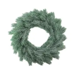 Northlight Real Touch&trade;️ Frosted Pine Artificial Christmas Wreath - 16" - Unlit Green