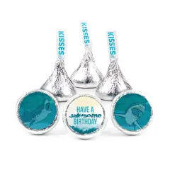 324ct Shark Birthday Party Stickers for Hershey's Kisses Kid's Favors, Party Supplies - DIY - Candy Not Included - By Just Candy