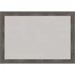 Pinstripe Lead Grey Wood Framed Corkboard, Grey Cork