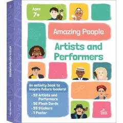 Amazing People: Artists and Performers Activity Book, 2nd Grade Workbook With Biographies, Learning Activities, Stickers, Flash Cards, Poster, and More for Kids Ages 7 and Up