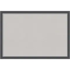 Eva Black Silver Thin Framed Corkboard, Grey Cork
