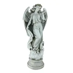 Roman 27.5" Joseph Studio Inspirational Angel Decorative Outdoor Garden Patio Statue Gray