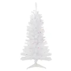 Northlight Pre-Lit Slim Woodbury White Pine Artificial Christmas Tree - 4' - Multi Lights