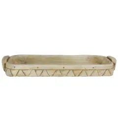 Napa Home & Garden 20" Beige Geometric Patterned Decorative Tray