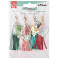 Vicki Boutin Peppermint Kisses Tassels 4/Pkg-W/Shaker Charms