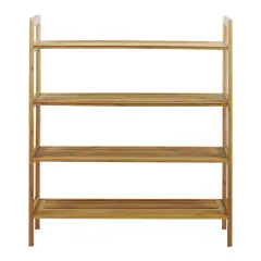 Oceanstar 4-Tier Bamboo Shoe Rack Brown