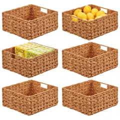 mDesign Woven Ombre Pantry Bin Basket, 6 Pack