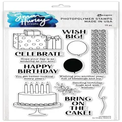 Simon Hurley create. Clear Stamps 6"X9"-Birthday Basics
