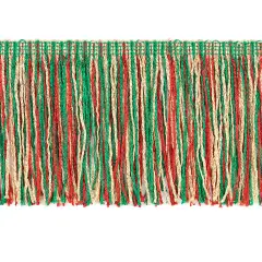 5 Yards of 4" Glitter Chainette Fringe Trim | 5 yard cut Christmas Multi