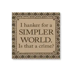 Heritage Lace 14.5" Downton Abbey Life "Simpler World" British Decorative Damask Hanging Wall Art Brown