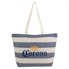 Northlight 20" Corona Striped Beach Bag White