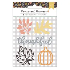 American Crafts Farmstead Harvest Metal Die Set-5/Pkg