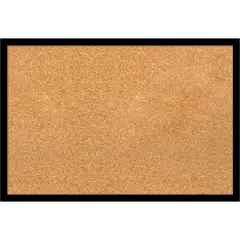 Black Gallery Deep Wood Framed Corkboard, Natural Cork