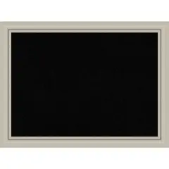 Romano Narrow Wood Framed Corkboard, Black Cork