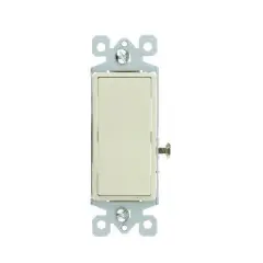 SUNLITE 3 Way IVORY GROUNDED ROCKER SWITCH E512 Carded Ivory