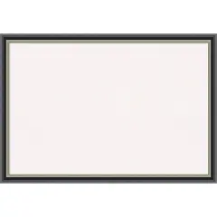 Theo Black Silver Wood Framed Corkboard, White Cork