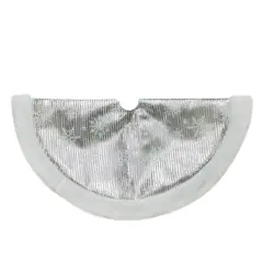 Northlight 20-Inch Silver and White Metallic Snowflake Mini Christmas Tree Skirt