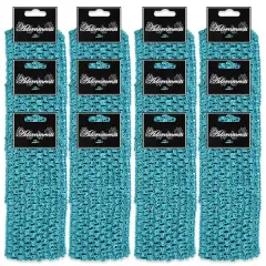 Pack of 12 2 3/4" Crochet Headband Light Blue