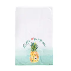 Hello Summer Printed Flour Sack Kitchen Towel Dishtowel